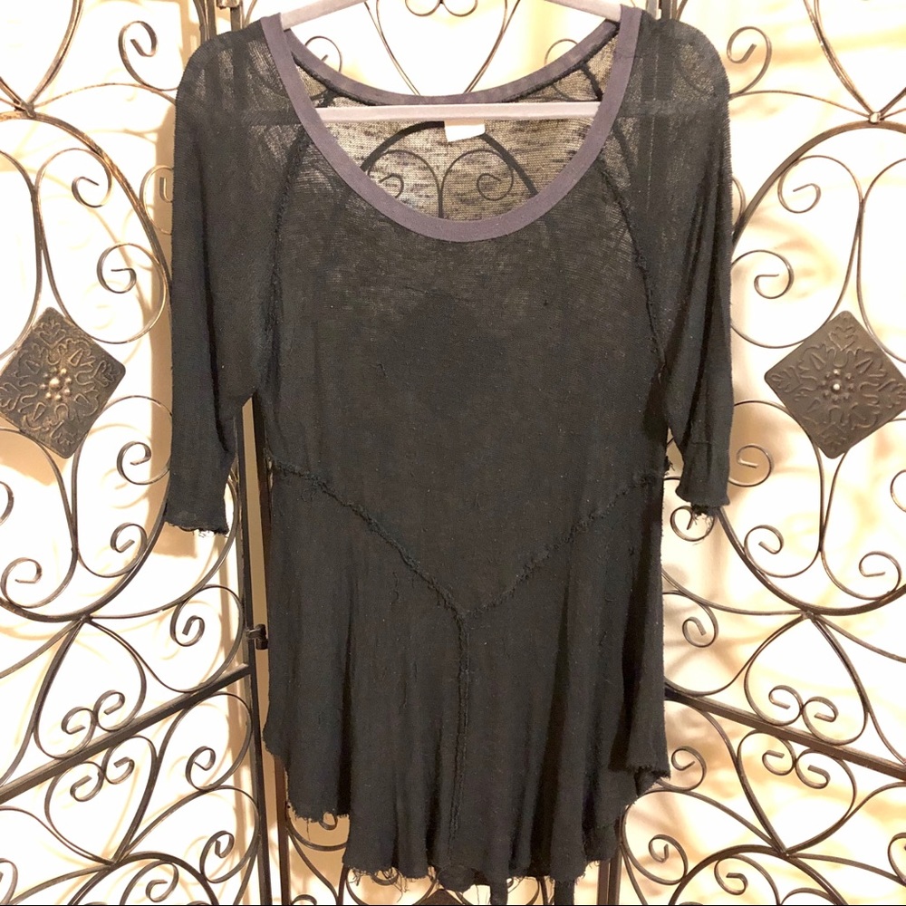 FREE PEOPLE Black and Grey Tunic.